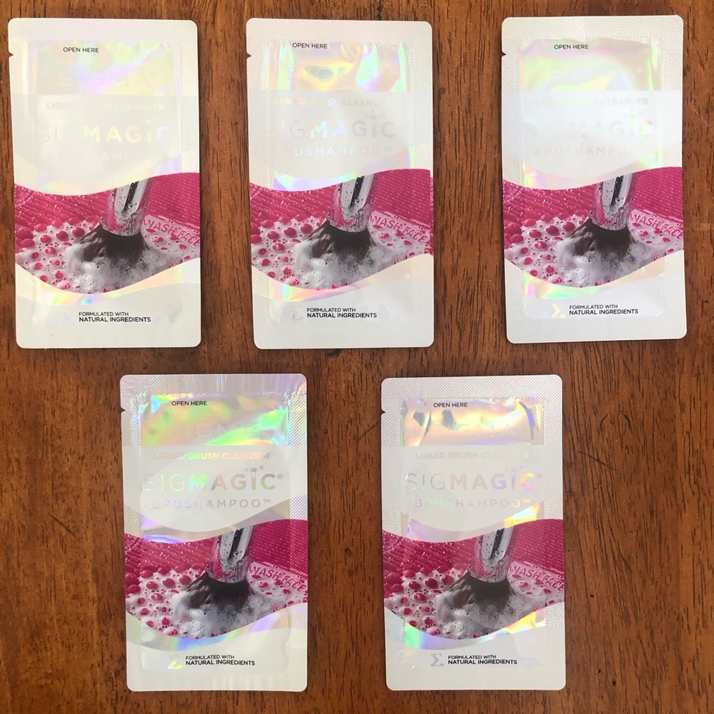 Set Of 5 Sigma Beauty Sigmagic Liquid Brush Cleaner Brushampoo Sample Lot
